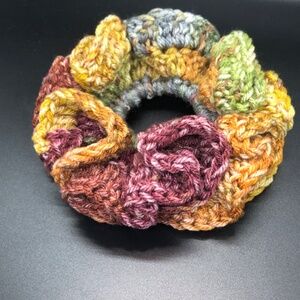 Abigail Cinnamon Cedar Crochet Hair Scrunchie Size Large